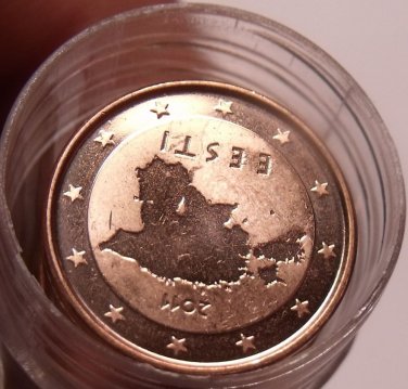 Gem Unc Roll (50 Coins) Estonia 2011 1 Euro Cent Coins~See Our Unc Rolls~Free Sh