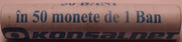 Gem Unc Original Roll (50 Coins) Romania 2010 1 Ban~We Have Rolls~Free Shipping