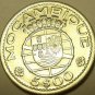 Gem Unc Silver Mozambique 1960 5 Escudos~Only Year~Shield And Malteese Cross~F/S