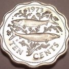 PROOF BAHAMAS 1973 10 CENTS~~BONE FISH~~FREE SHIPPING~