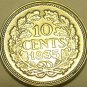 Rare Gem Unc Silver Netherlands 1935 10 Cents~Fantastic~Free Shipping