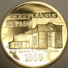MASSIVE DERBY COUNTY KANSAS CENTENNIAL FRANKLIN MINT BRONZE COIN~FREE SHIPPING~ MASSIVE DERBY COUNTY KANSAS CENTENNIAL FRANKLIN MINT BRONZE COIN~FREE SHIPPING~
