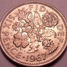 Gem Unc Great Britain 1967 6 Pence~Great For Weddings & Getting Married~ Gem Unc Great Britain 1967 6 Pence~Great For Weddings & Getting Married~
