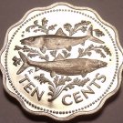 Rare Proof Bahamas 1978 10 Cents~Only 6,931 Minted~Free Shipping~Bone Fish