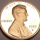 PROOF CAMEO 1987-S SUPER LINCOLN CENT~~FREE SHIP INC~~ PROOF CAMEO 1987-S SUPER LINCOLN CENT~~FREE SHIP INC~~