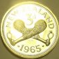 Rare Proof New Zealand 1965 3 Pence~Crossed Patu~25,000 Minted~Free Shipping