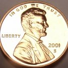 BLAZING RED 2001-S LINCOLN CENT PROOF~GREAT PRICE~FR/SH BLAZING RED 2001-S LINCOLN CENT PROOF~GREAT PRICE~FR/SH