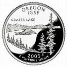 2005-P OREGON  BRILIANT UNCIRCULATED STATE QUARTER~FREE SHIPPING INC~