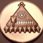 Massive Franklin Mint Bronze Proof Medallion~9 Candle Israel Manorh~Free Ship