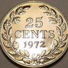Rare Proof Liberia 1972 25 Cents~Only 4,866 Minted~We Have Proofs~Free Shipping Rare Proof Liberia 1972 25 Cents~Only 4,866 Minted~We Have Proofs~Free Shipping