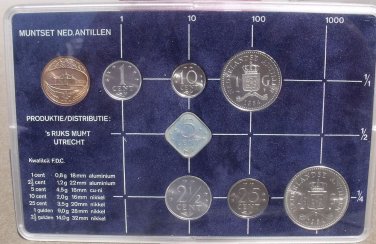Gem Unc Netherland Antillies 1984 7 Piece Mint Set~26,000 Minted~Free Shipping