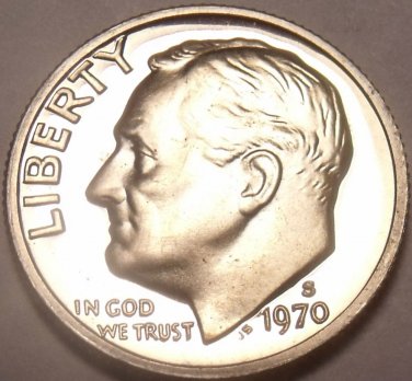 United States Proof 1970-S Roosevelt Dime~We Have Proof Roosevelts~Free Shipping