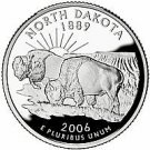 2006-P NO. DAKOTA BRILLIANT UNCIRCULATED STATE QUARTER