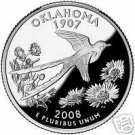 2008-D OKLAHOMA GEM UNC STATE QUARTER~~FREE SHIP INC~~