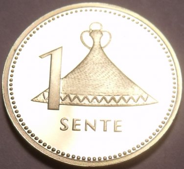 Rare Proof Lesotho 1979 Sente~10k Minted~Basotho Hat~Proof Are Best~Free Ship