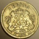 EXTREMELY RARE SILVER SWEDEN 1875-ST KRONA~FREE SHIP~ EXTREMELY RARE SILVER SWEDEN 1875-ST KRONA~FREE SHIP~
