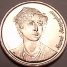Gem Brilliant Unc Greece 1990 2 Drachmes~Independence Hero~Manto Mavrogenous~F/S
