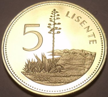 Rare Proof Lesotho 1979 5 Licente~10k Minted~Pine Among Hills~Free Shipping