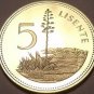 Rare Proof Lesotho 1979 5 Licente~10k Minted~Pine Among Hills~Free Shipping