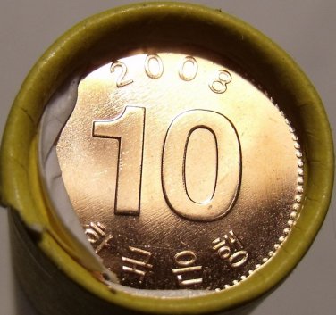Gem Unc Roll South Korea 2008 10 Won~Dabotab The Pagota Of Many Trearures~Fr/shi