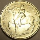 Gem Unc Chile 1972 5 Escudos~Last Year~Horse~Lautaro~Araucanian Indian~Free Ship