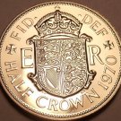 Huge Proof Great Britain 1970 Half Crown~Last Year Ever Minted~Free Shipping
