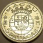 Huge Rare Gem Unc Silver Macau 1952 5 Patacas~Portuguese Shield~Only Year~Fr/Shi