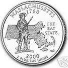 2000-D MASSACHUSETTS BRILLIANT UNC STATE QUARTER 2000-D MASSACHUSETTS BRILLIANT UNC STATE QUARTER