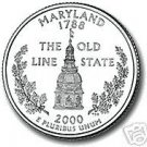 2000-D MARYLAND BRILLIANT UNCIRCULATED STATE QUARTER