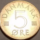 Unc Denmark 1977-H 5 Ore~Margrethe II~Excellent~Free Shipping