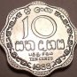 GEM UNC 1988 SRI LANKA(CEYLON) 10 CENTS LAST YEAR FR/SH