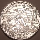 Massive Silver Plated Civil War Proof Medallion~Battla Of Bull Run~Free Shipping