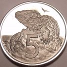 Rare Gem Cameo Proof New Zealand 1977 5 Cents~Only 12,000 Minted~Free Shipping