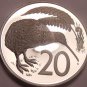 Large Rare Proof New Zealand 1977 20 Cents~Only 12,000 Minted~Free Shipping