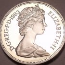 Large Cameo Proof Great Britain 1983 10 Pence~Proofs Are Best~Crowned Lion~Fr/Sh Large Cameo Proof Great Britain 1983 10 Pence~Proofs Are Best~Crowned Lion~Fr/Sh