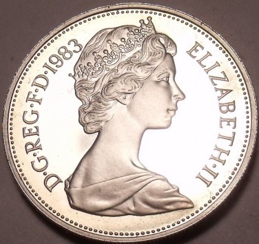 Large Cameo Proof Great Britain 1983 10 Pence~Proofs Are Best~Crowned Lion~Fr/Sh