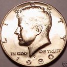 BRILLIANT UNC 1980-P KENNEDY HALF DOLLAR~FREE SHIPPING~ BRILLIANT UNC 1980-P KENNEDY HALF DOLLAR~FREE SHIPPING~