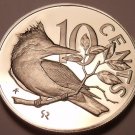 Cameo Proof British Virgin Islands 1973 10 Cents~1st Year~Kingfisher~Free Ship