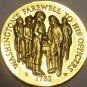 PROOF LONGINES WITTNAUER 24K GOLD PLATED MEDALLION~WASHINGTONS FAREWELL~FREE SHI
