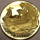 PROOF LONGINES 24K GOLD PLATED MEDALLION~1807 FULTONS FOLLY STEAMBOAT~FREE SHIP~ PROOF LONGINES 24K GOLD PLATED MEDALLION~1807 FULTONS FOLLY STEAMBOAT~FREE SHIP~