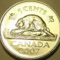 Gem Unc Canada 2007 Beaver Nickel~We Have Unc Canadian Coins~Free Shipping