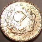 Unc Colombia 1969 Centavo~Coffee Beans And Cornucopia~Free Shipping Unc Colombia 1969 Centavo~Coffee Beans And Cornucopia~Free Shipping