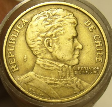ROLL (40 COINS) CHILE ONE PESO COINS~ALL 1970'S~GENERAL O'HIGGINS~FREE SHIPPING~