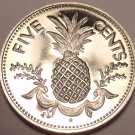 Proof Bahamas 1975 5 Cents~29,000 Minted~Pineapple Coin~Free Ship~See R Proofs~