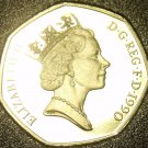 Large Cameo Proof Great Britain 1990 50 Pence~Collect GB Proofs~Free Shipping