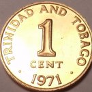 PROOF TRINIDAD & TOBAGO 1971 CENT~ONLY 12K MINTED~FREE SHIPPING~