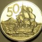 Rare Camep Proof New Zealand 1974 50 Cents~Only 8,000 Minted~HMS Endeavour~Fr/Sh