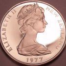 Cameo Proof New Zealand 1977 50 Cents~HMS ENDEAVOUR~Only 12,000 Minted~Free Ship