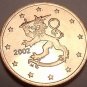Gem Unc Finland 2002 5 Euro Cents~Standing Lion With Sword~Free Shipping