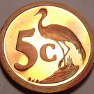 Rare Proof South Africa 1993 5 Cents~Blue Crane~Only 7,790 Minted~Free Shipping Rare Proof South Africa 1993 5 Cents~Blue Crane~Only 7,790 Minted~Free Shipping